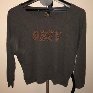 OBEY cheetah print sweater